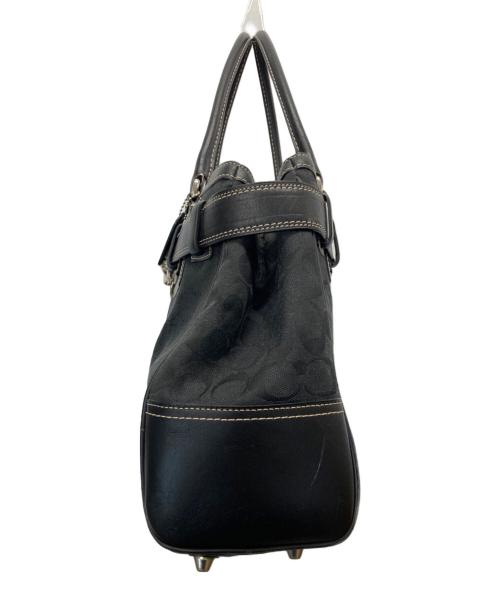 COACH（コーチ）COACH (コーチ) ホースビットシグネチャートートバッグ ブラックの古着・服飾アイテム