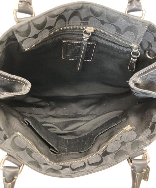 COACH（コーチ）COACH (コーチ) ホースビットシグネチャートートバッグ ブラックの古着・服飾アイテム