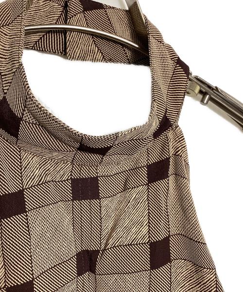 TODAYFUL（トゥデイフル）TODAYFUL (トゥデイフル) Halterneck Checkjacquard Tops ブラウン サイズ:Freeの古着・服飾アイテム