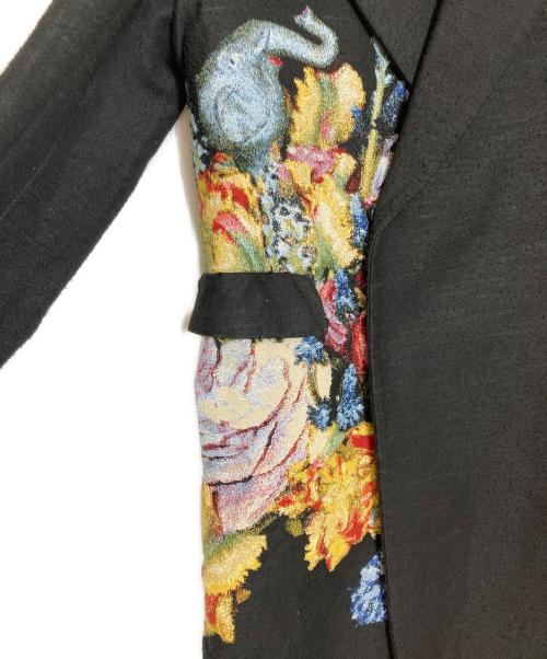 CHRISTIAN DADA（クリスチャンダダ）CHRISTIAN DADA (クリスチャンダダ) フラワージャガード刺繍コート ブラック サイズ:46の古着・服飾アイテム