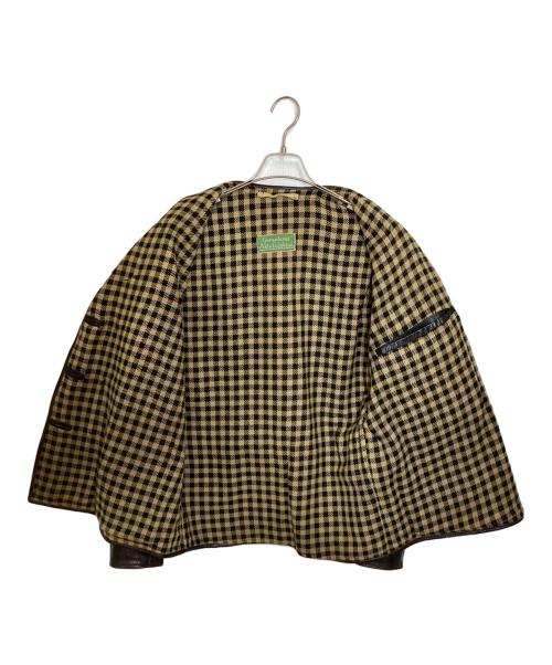 Garanteras AKta Getskinn（-）Garanteras AKta Getskinn (-) ヴィンテージレザーセミダブルジャケット ブラック サイズ:-の古着・服飾アイテム