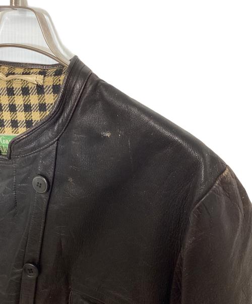 Garanteras AKta Getskinn（-）Garanteras AKta Getskinn (-) ヴィンテージレザーセミダブルジャケット ブラック サイズ:-の古着・服飾アイテム
