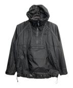 ZARA×and wanderザラ×アンドワンダー）の古着「ハーフジップナイロンアノラックジャケット」｜ブラック