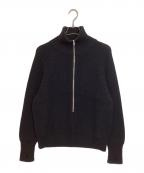 BATONER×L'ECHOPPEバトナ―×レショップ）の古着「Half Zip Ficsherman Knit」｜ブラック