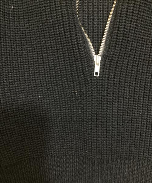 BATONER（バトナ―）BATONER (バトナ―) L'ECHOPPE (レショップ) Half Zip Ficsherman Knit ブラック サイズ:Mの古着・服飾アイテム