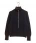 BATONER（バトナ―）の古着「Half Zip Ficsherman Knit」｜ブラック