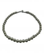 MAUA JEWELRYマウア ジュエリー）の古着「シルバービーズショートネックレス」｜シルバー