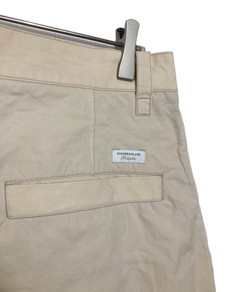 TOMORROW LAND（トゥモローランド）TOMORROW LAND (トゥモローランド) コットンリネンスラブ 1プリーツカーブパンツ ベージュ サイズ:Sの古着・服飾アイテム