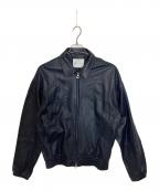 H&M ATELIERエイチアンドエム アトリエ）の古着「26SS　Leather jacket」｜ネイビー