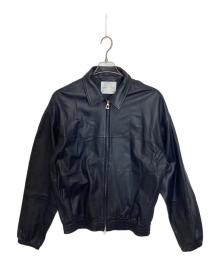 H&M ATELIER（エイチアンドエム アトリエ）の古着「26SS　Leather jacket」｜ネイビー