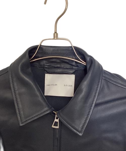 H&M ATELIER（エイチアンドエム アトリエ）H&M ATELIER (エイチアンドエム アトリエ) 26SS　Leather jacket ネイビー サイズ:Sの古着・服飾アイテム