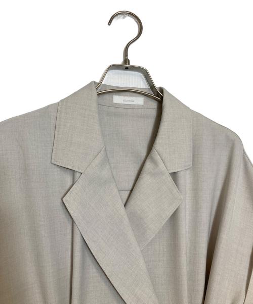 allureville（アルアバイル）allureville (アルアバイル) フレンチスリーブラップワンピース グレー サイズ:2の古着・服飾アイテム
