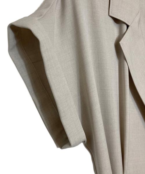 allureville（アルアバイル）allureville (アルアバイル) フレンチスリーブラップワンピース グレー サイズ:2の古着・服飾アイテム