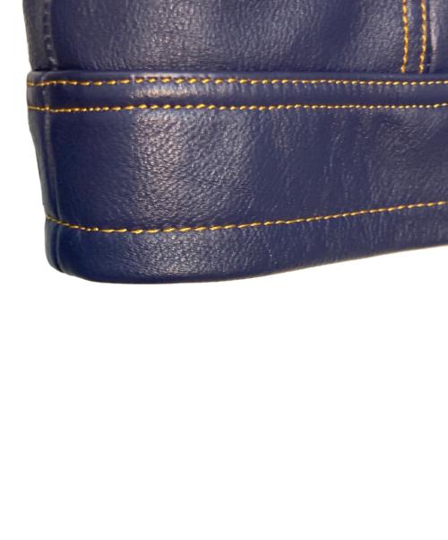 STARKE HAUT（スタークハウツ）STARKE HAUT (スタークハウツ) カウレザージャケット ネイビー サイズ:XLの古着・服飾アイテム