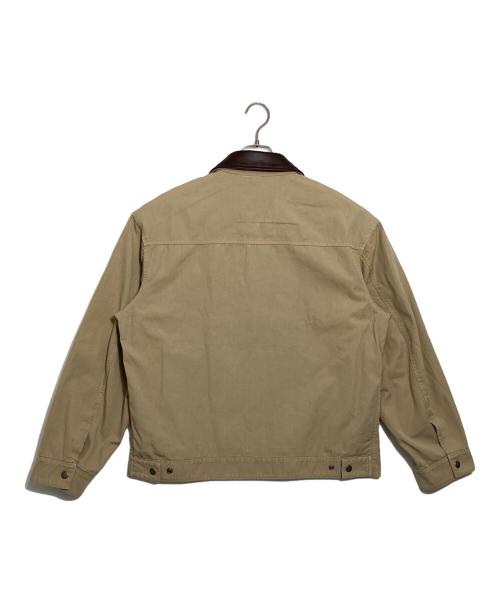 COACH（コーチ）COACH (コーチ) 襟レザーツイルワークジャケット ベージュ サイズ:Mの古着・服飾アイテム