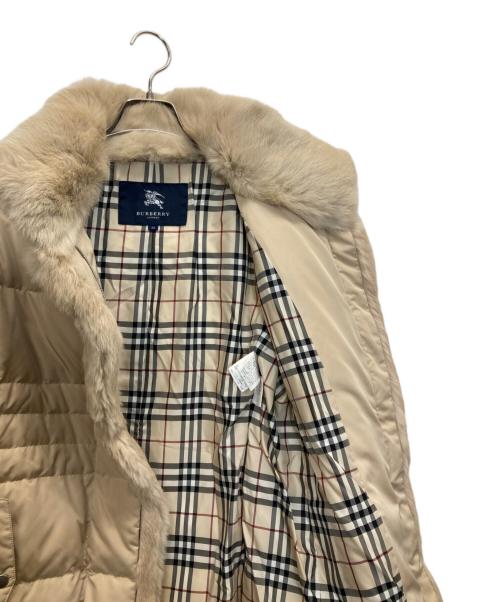 BURBERRY LONDON（バーバリーロンドン）BURBERRY LONDON (バーバリーロンドン) 裏地ノバチェックファーダウンコート ベージュ サイズ:38の古着・服飾アイテム