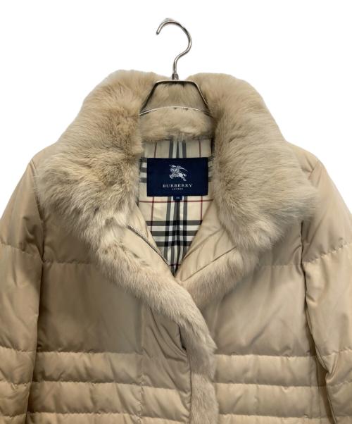 BURBERRY LONDON（バーバリーロンドン）BURBERRY LONDON (バーバリーロンドン) 裏地ノバチェックファーダウンコート ベージュ サイズ:38の古着・服飾アイテム