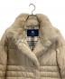 中古・古着 BURBERRY LONDON (バーバリーロンドン) 裏地ノバチェックファーダウンコート ベージュ サイズ:38：15000円