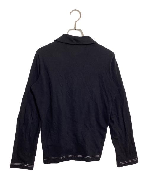 tricot COMME des GARCONS（トリココムデギャルソン）tricot COMME des GARCONS (トリココムデギャルソン) コットンフリル ステッチシャツ ブラック サイズ:Sの古着・服飾アイテム