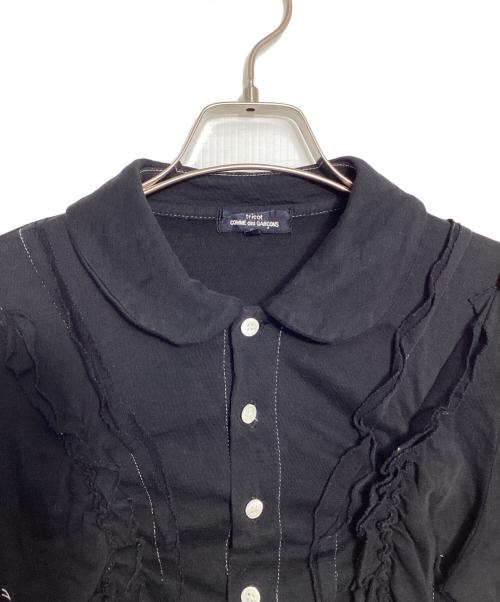 tricot COMME des GARCONS（トリココムデギャルソン）tricot COMME des GARCONS (トリココムデギャルソン) コットンフリル ステッチシャツ ブラック サイズ:Sの古着・服飾アイテム