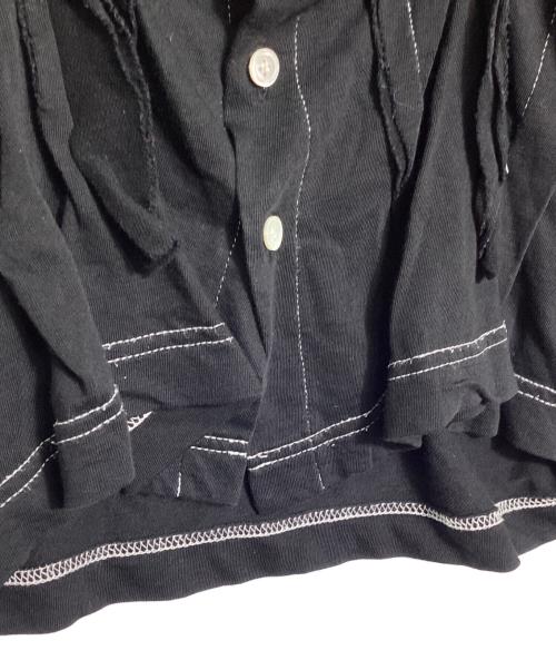 tricot COMME des GARCONS（トリココムデギャルソン）tricot COMME des GARCONS (トリココムデギャルソン) コットンフリル ステッチシャツ ブラック サイズ:Sの古着・服飾アイテム