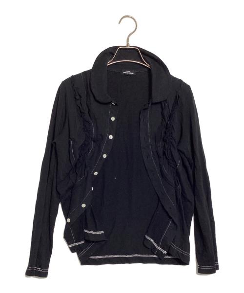 tricot COMME des GARCONS（トリココムデギャルソン）tricot COMME des GARCONS (トリココムデギャルソン) コットンフリル ステッチシャツ ブラック サイズ:Sの古着・服飾アイテム