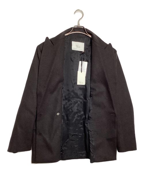 TELA（テラ）TELA (テラ) ウールダブルブレストジャケット ブラウン サイズ:44 未使用品の古着・服飾アイテム