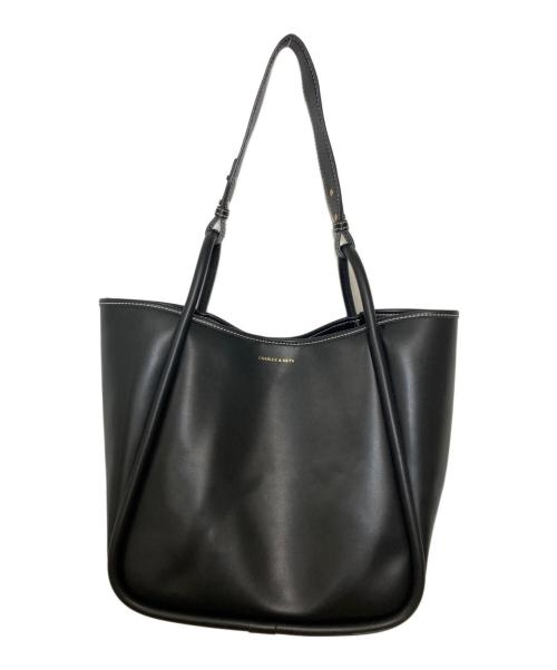 CHARLES & KEITH（チャールズアンドキース）CHARLES & KEITH (チャールズアンドキース) チューブラスラウチートートバッグ ブラックの古着・服飾アイテム