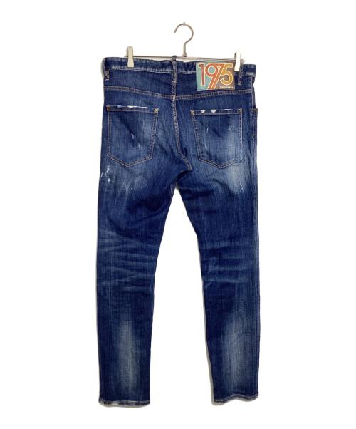 DSQUARED2（ディースクエアード）DSQUARED2 (ディースクエアード) ダメージデニムパンツ ネイビー サイズ:52の古着・服飾アイテム