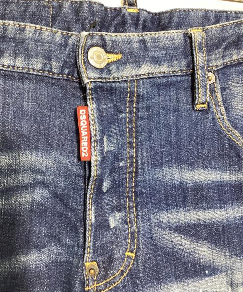 DSQUARED2（ディースクエアード）DSQUARED2 (ディースクエアード) ダメージデニムパンツ ネイビー サイズ:52の古着・服飾アイテム
