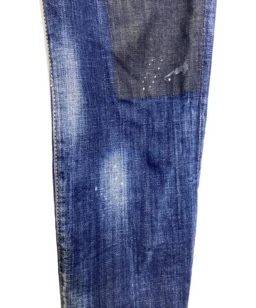 DSQUARED2（ディースクエアード）DSQUARED2 (ディースクエアード) ダメージデニムパンツ ネイビー サイズ:52の古着・服飾アイテム