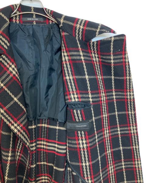 TAGLIATORE（タリアトーレ）TAGLIATORE (タリアトーレ) ラップコート ブラック×レッド×イエロー サイズ:46の古着・服飾アイテム