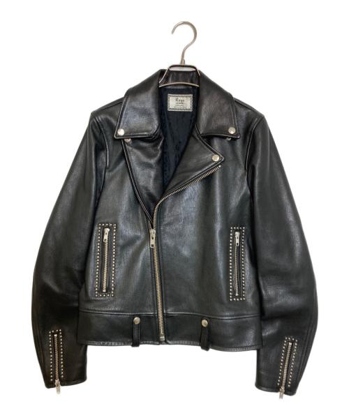 Rags McGREGOR（ラグスマックレガー）Rags McGREGOR (ラグスマックレガー) DOUBLE RIDER'S LEATHER JACKET ブラック サイズ:Sの古着・服飾アイテム