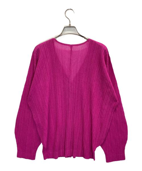 PLEATS PLEASE（プリーツプリーズ）PLEATS PLEASE (プリーツプリーズ) プリーツカーディガン ピンク サイズ:3の古着・服飾アイテム