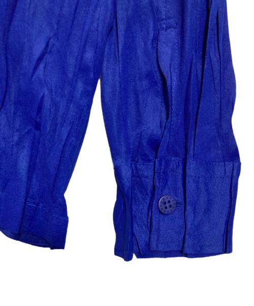 PLEATS PLEASE（プリーツプリーズ）PLEATS PLEASE (プリーツプリーズ) シワプリーツシャツ ブルー サイズ:3の古着・服飾アイテム