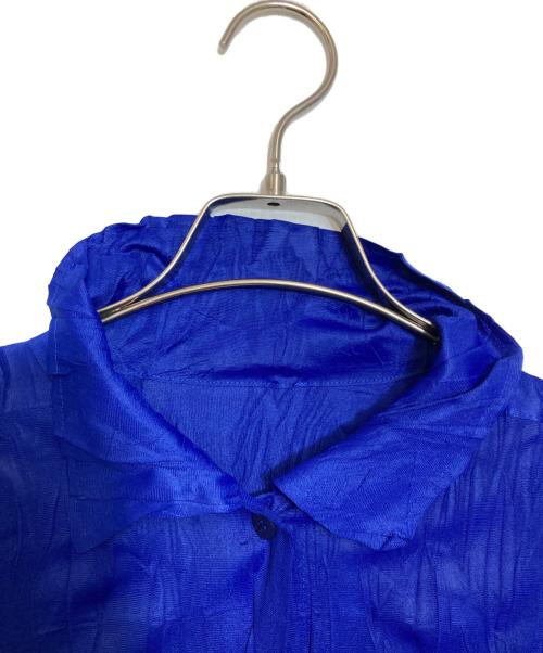 PLEATS PLEASE（プリーツプリーズ）PLEATS PLEASE (プリーツプリーズ) シワプリーツシャツ ブルー サイズ:3の古着・服飾アイテム