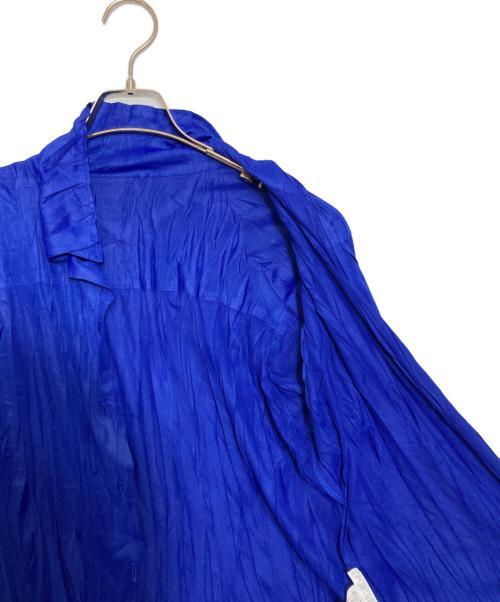 PLEATS PLEASE（プリーツプリーズ）PLEATS PLEASE (プリーツプリーズ) シワプリーツシャツ ブルー サイズ:3の古着・服飾アイテム