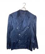 BALENCIAGAバレンシアガ）の古着「Steroid Double Breasted Creased Jacket」｜ネイビー