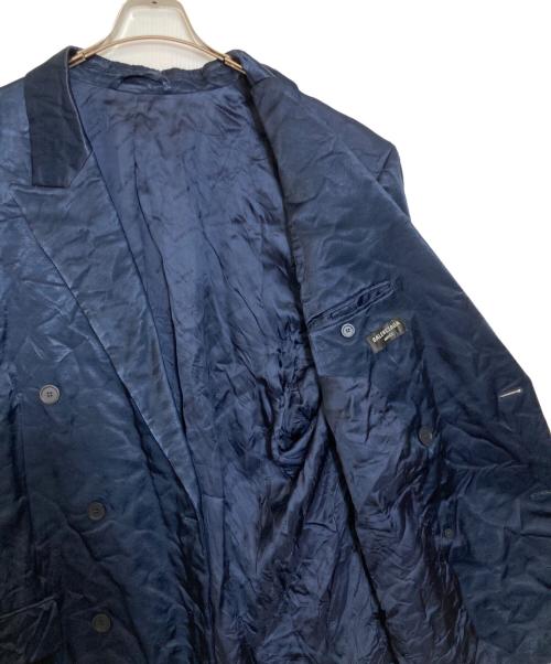 BALENCIAGA（バレンシアガ）BALENCIAGA (バレンシアガ) Steroid Double Breasted Creased Jacket ネイビー サイズ:2の古着・服飾アイテム