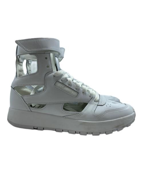 Maison Margiela（メゾンマルジェラ）Maison Margiela (メゾンマルジェラ) REEBOK (リーボック) Classic Leather Tabi High ハイカットスニーカー ホワイト サイズ:US7の古着・服飾アイテム