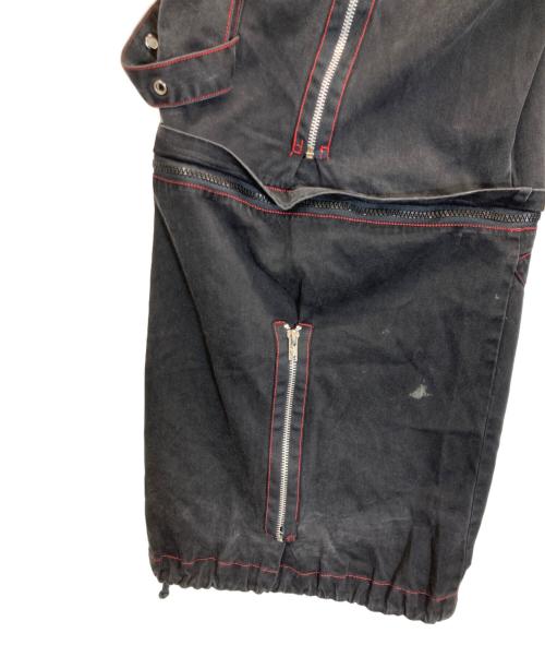 TRIPP（トリップ）TRIPP (トリップ) ステッチデザインカーゴパンツ ブラック×レッド サイズ:Mの古着・服飾アイテム