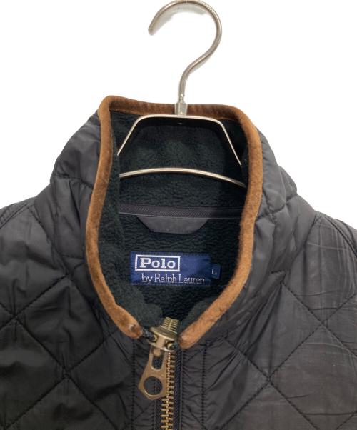POLO RALPH LAUREN（ポロ・ラルフローレン）POLO RALPH LAUREN (ポロ・ラルフローレン) レザーエルボーキルティングジャケット グレー サイズ:Lの古着・服飾アイテム