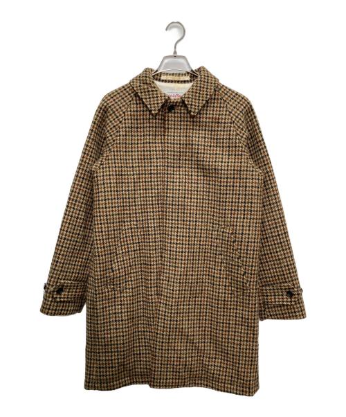 BEAMS PLUS（ビームスプラス）BEAMS PLUS (ビームスプラス) Harris Tweed (ハリスツイード) Bal Collar Coat Harris Tweed ブラウン サイズ:Sの古着・服飾アイテム
