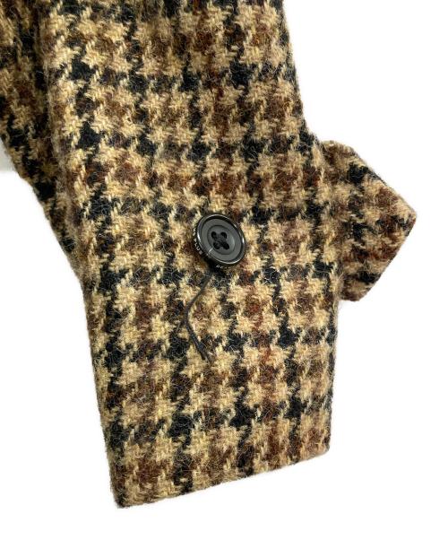 BEAMS PLUS（ビームスプラス）BEAMS PLUS (ビームスプラス) Harris Tweed (ハリスツイード) Bal Collar Coat Harris Tweed ブラウン サイズ:Sの古着・服飾アイテム