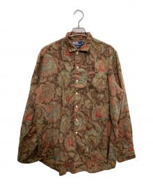 POLO RALPH LAUREN（ポロ・ラルフローレン）の古着「BONNARD ペイズリー柄ウールシャツ」｜ブラウン