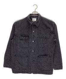 UNITED ARROWS & SONS（ユナイテッドアローズ＆サンズ）の古着「DENIM CHORE COAT」｜ブラック