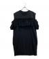 MM6 Maison Margiela（エムエムシックスメゾンマルジェラ）の古着「Ruffled drop detail cold shoulder dress」｜ブラック