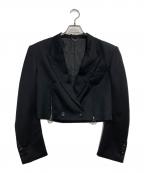 JOHN LAWRENCE SULLIVANジョン ローレンス サリバン）の古着「Wool satin spencer jacket/ウール サテン スペンサー ジャケット」｜ブラック