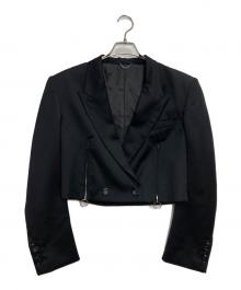 JOHN LAWRENCE SULLIVAN（ジョン ローレンス サリバン）の古着「Wool satin spencer jacket/ウール サテン スペンサー ジャケット」｜ブラック