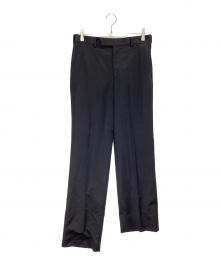 JOHN LAWRENCE SULLIVAN（ジョン ローレンス サリバン）の古着「Wool satin straight trousers」｜ブラック